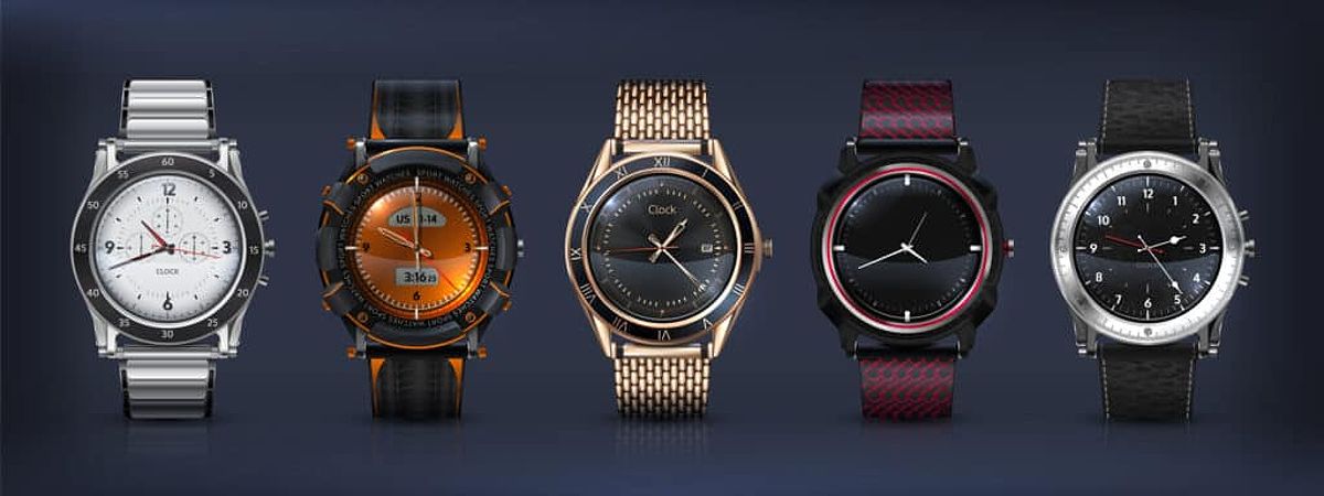 A palette of different luxury watches